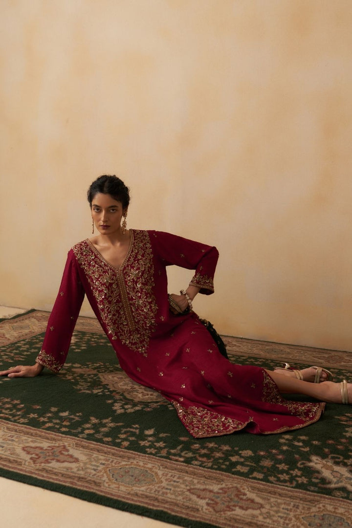 Maroon Kaftan