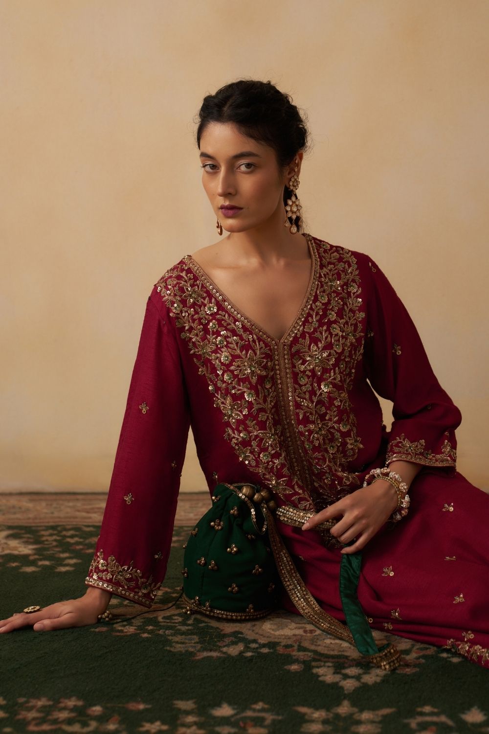 Maroon Kaftan