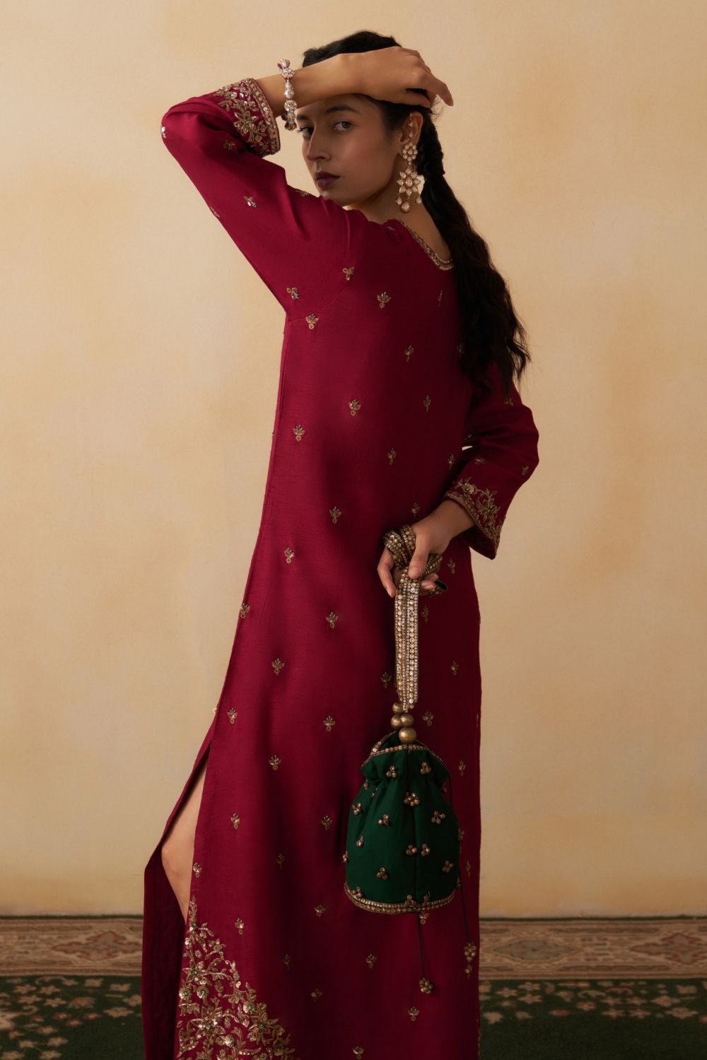Maroon Kaftan