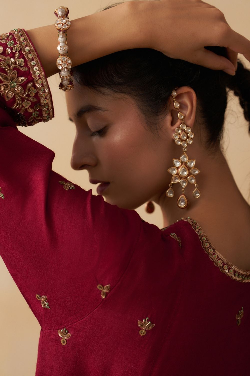 Maroon Kaftan