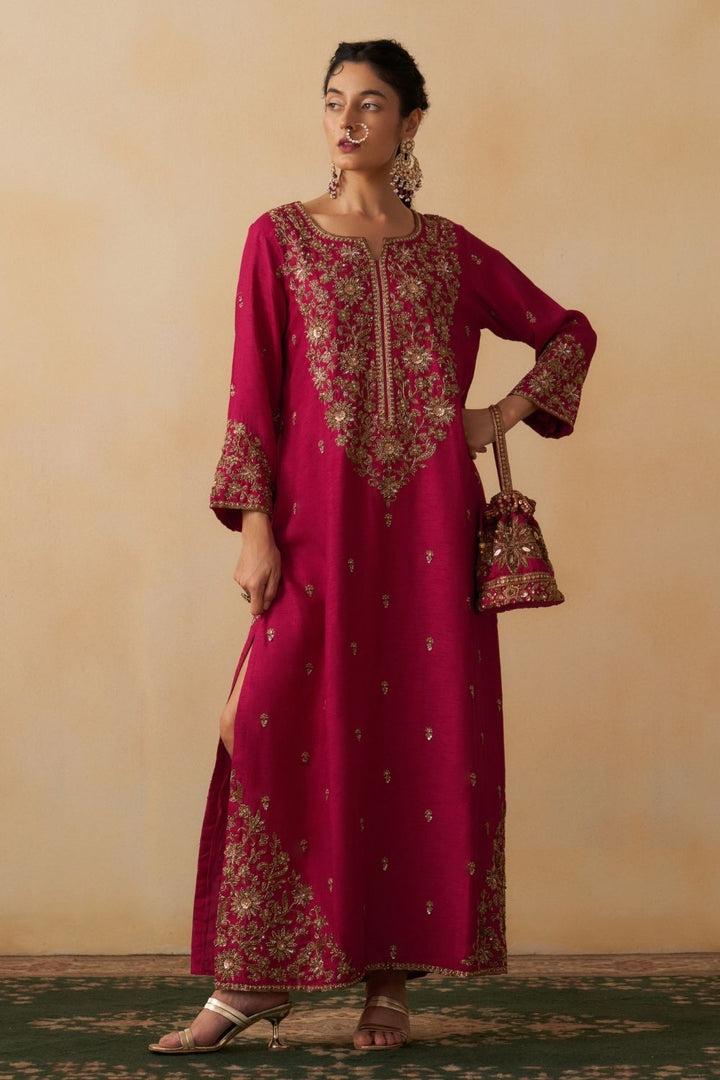 Hot Pink Kaftan Dress