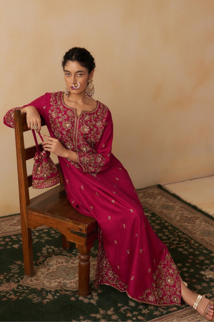 Hot Pink Kaftan Dress