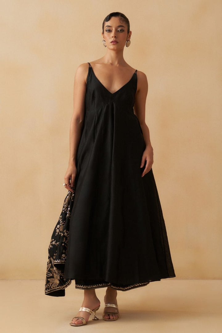Black Jacket With Anarkali Set
