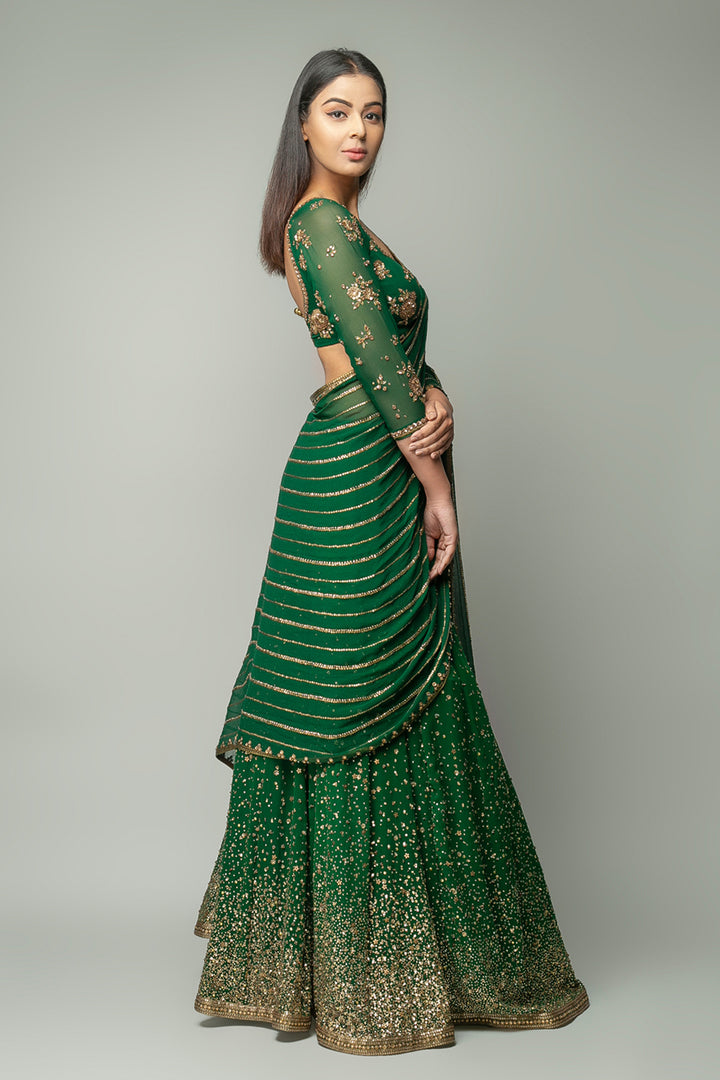 Green Mastaani Lehenga Set