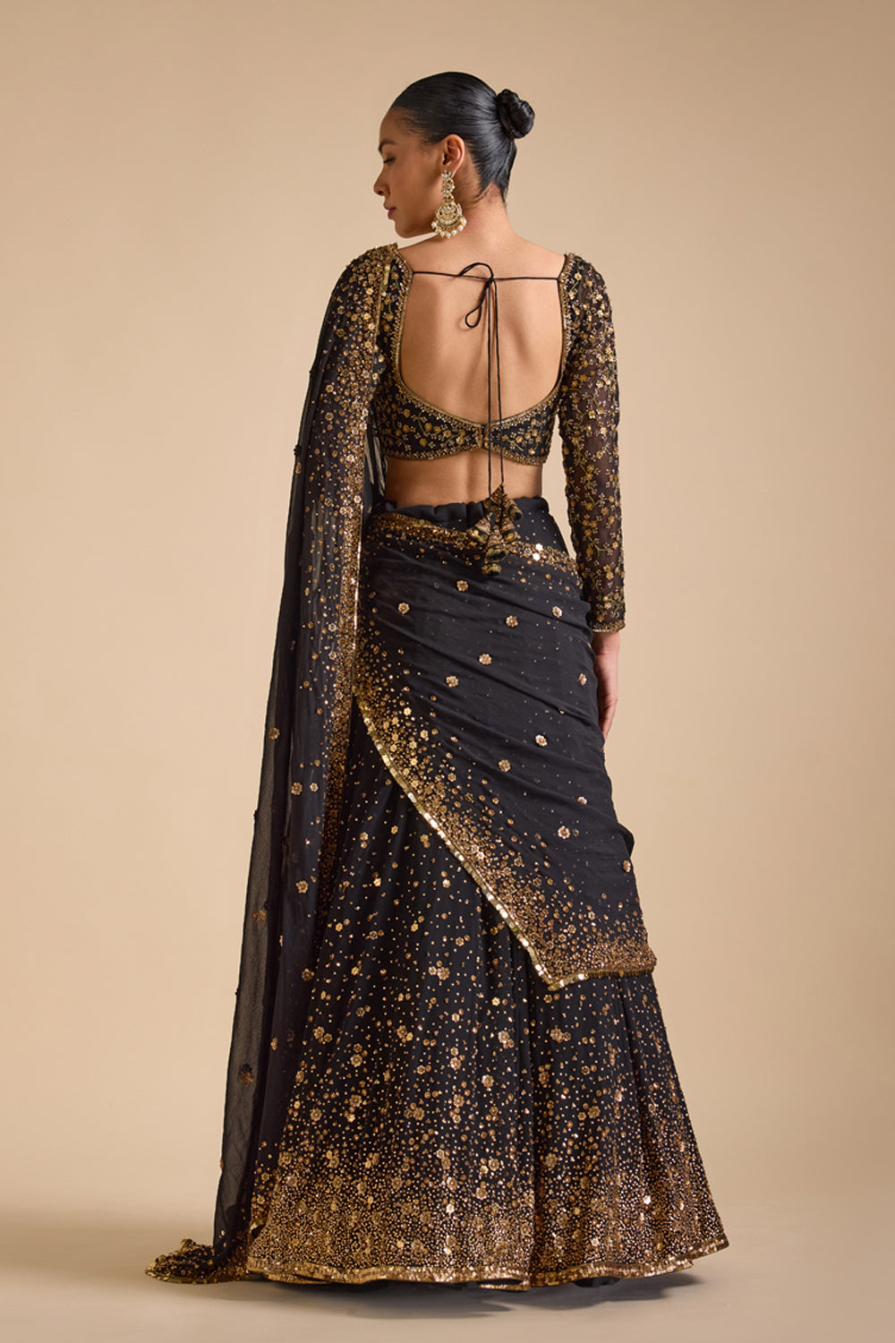 Black Mastani Lehenga Set