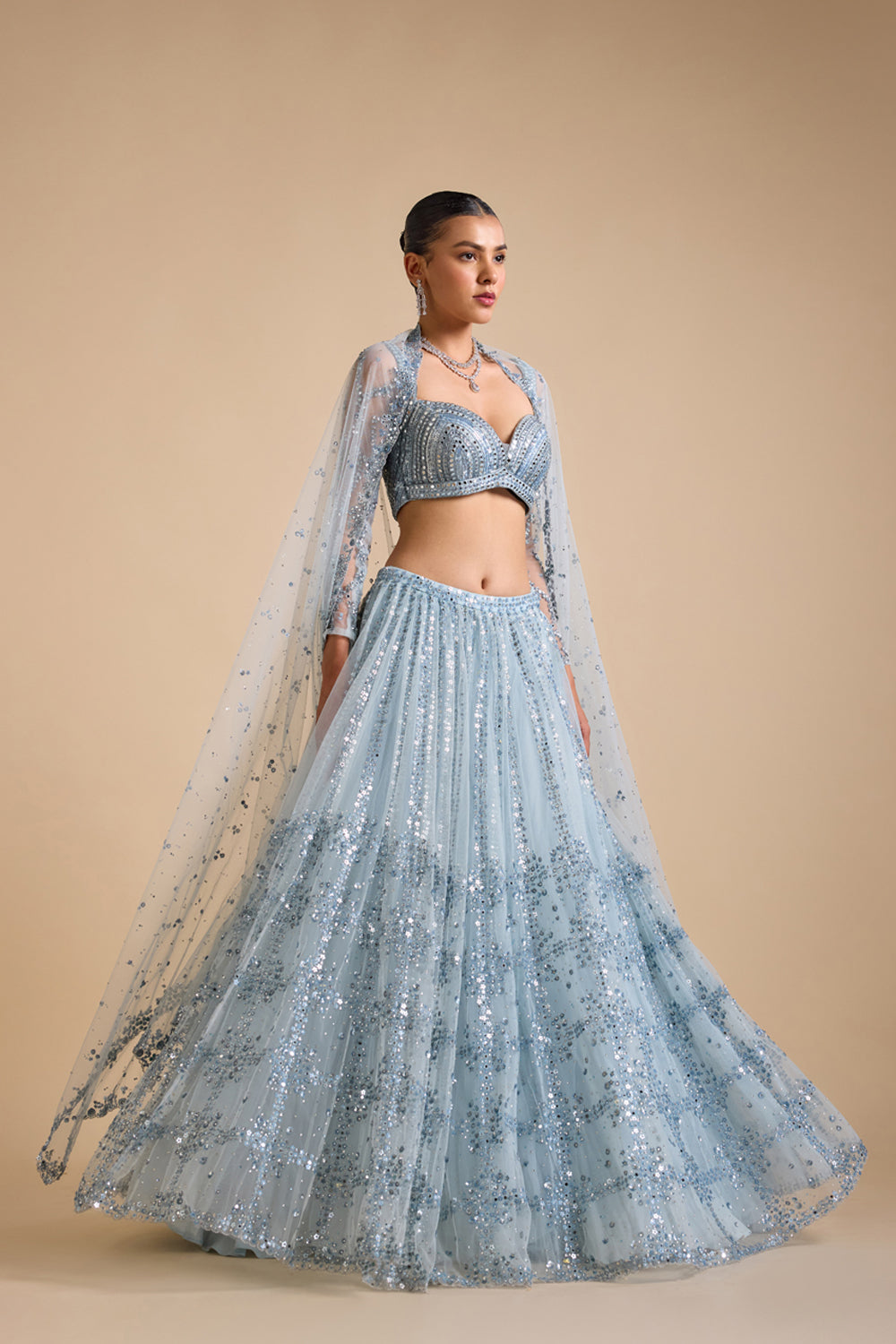 Ice Blue Lehenga Set