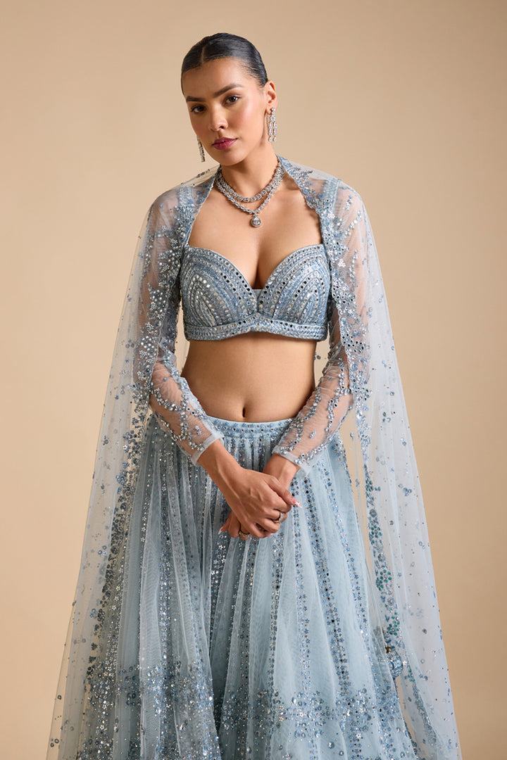 Ice Blue Lehenga Set