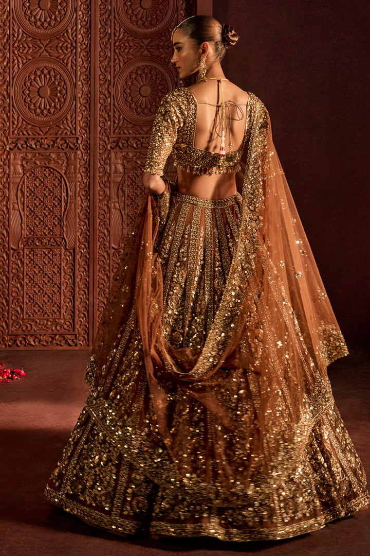 Mocha Naira Lehenga Set