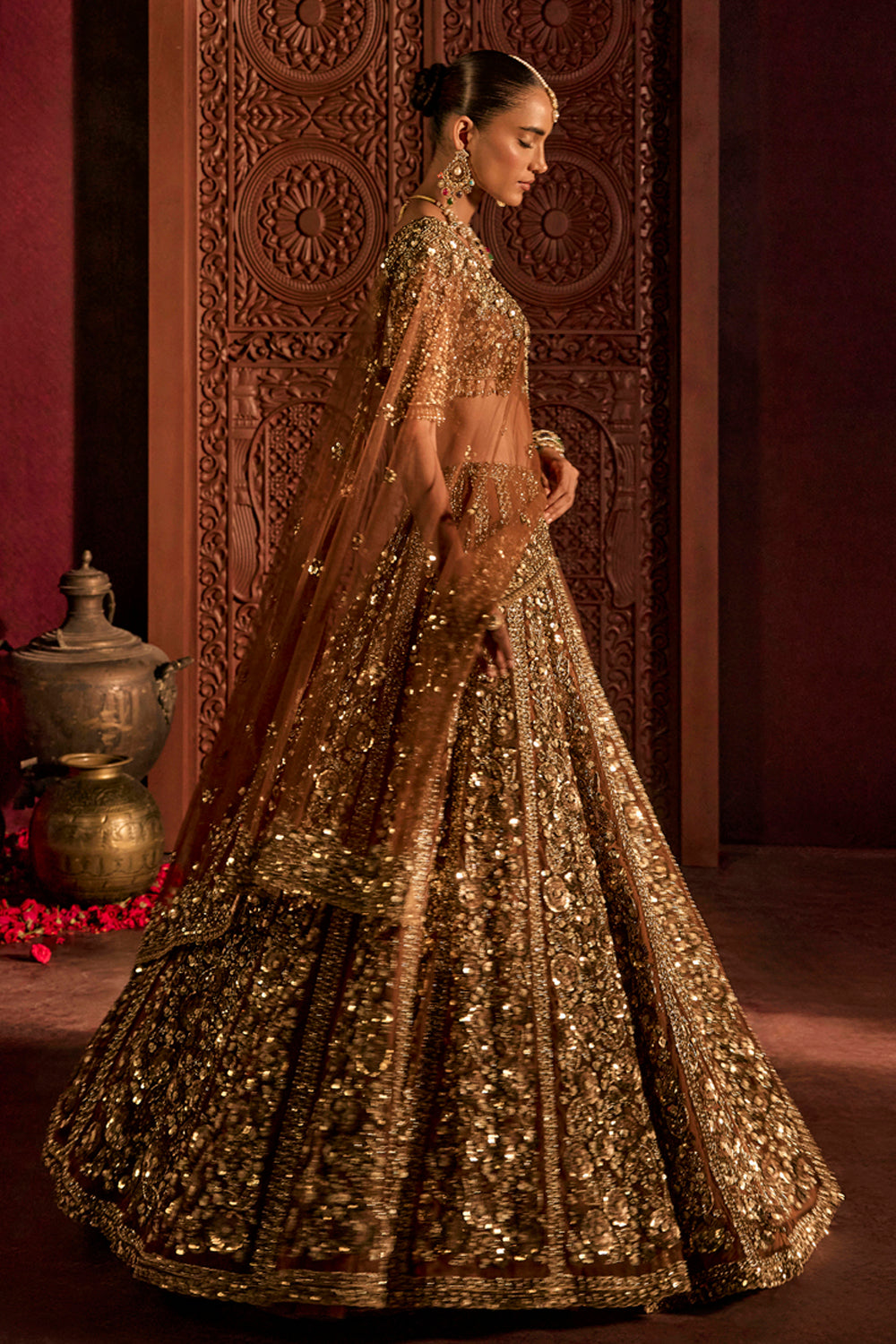 Mocha Naira Lehenga Set