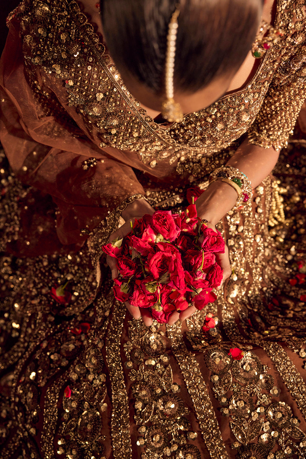 Mocha Naira Lehenga Set