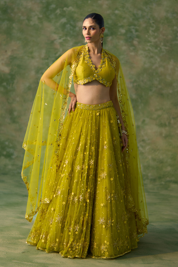 Yellow Fiza Lehenga Set