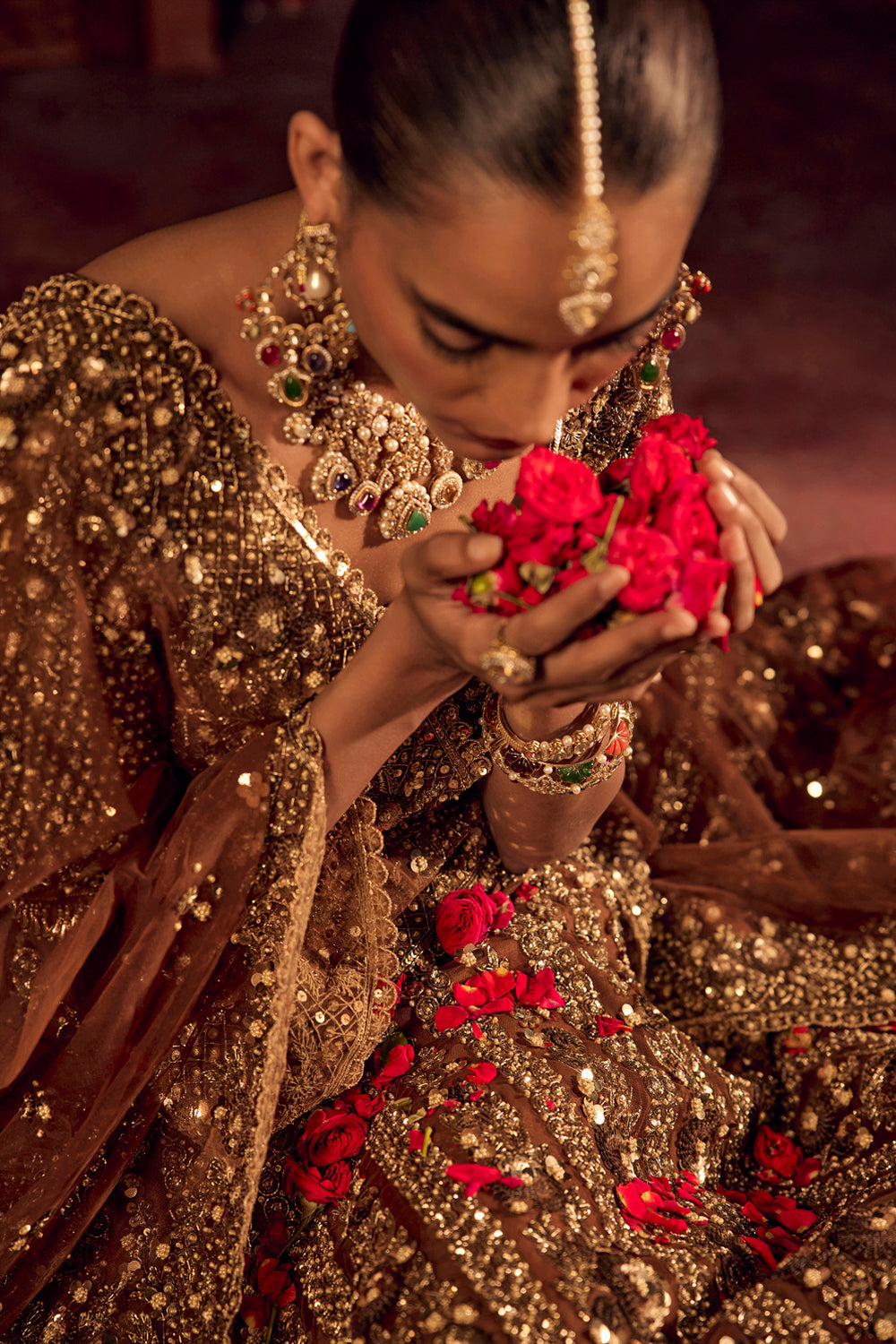 Mocha Naira Lehenga Set