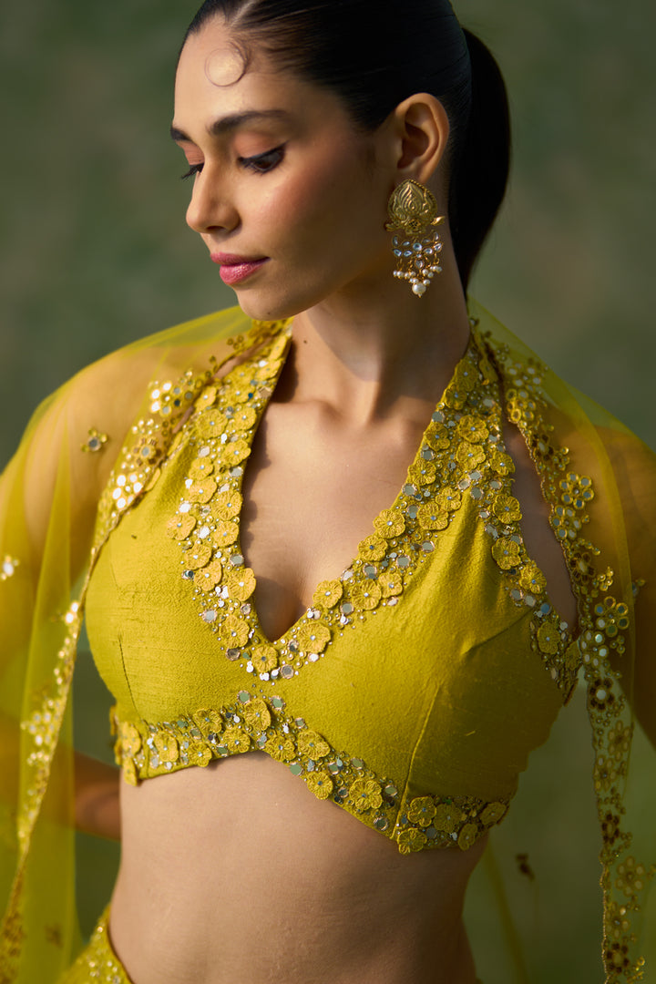 Yellow Fiza Lehenga Set