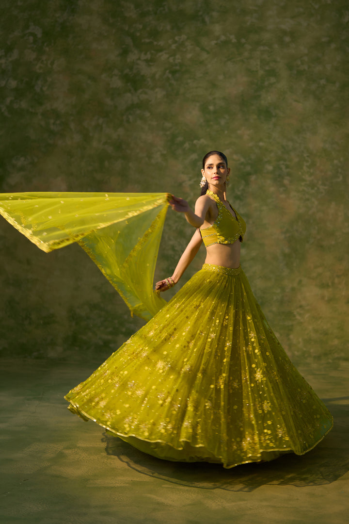 Yellow Fiza Lehenga Set