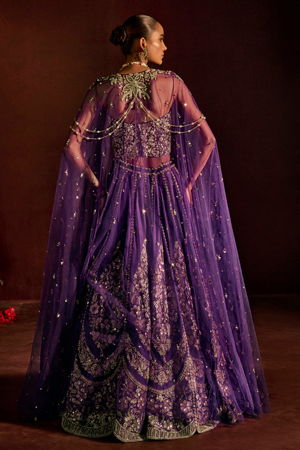 Purple Corset Lehenga Set