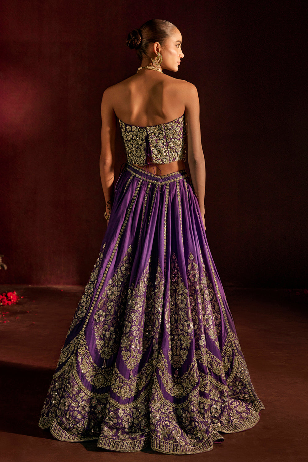 lehenga dress purple Net Party Wear Lehenga in Purple and Violet with Thread work Indian Dresses