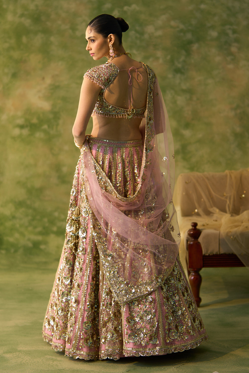 Pink Naira Lehenga Set