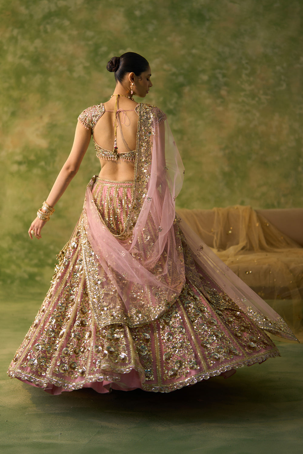 Pink Naira Lehenga Set