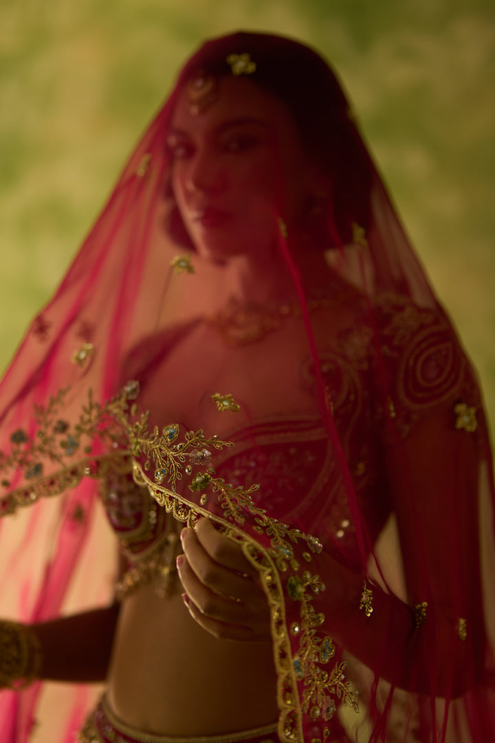 Maroon Bridal Lehenga Set
