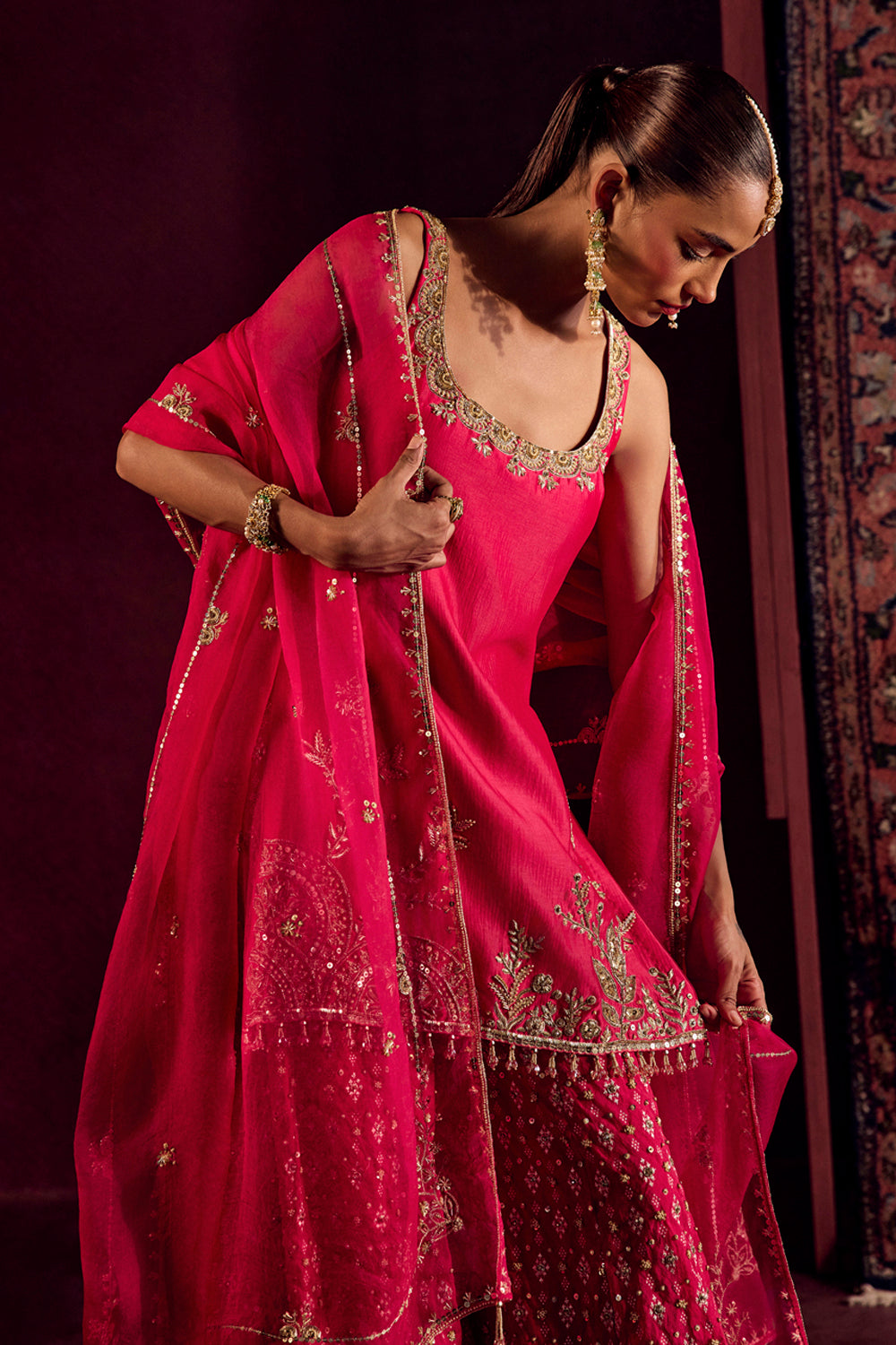 Rani Pink Sharara Set