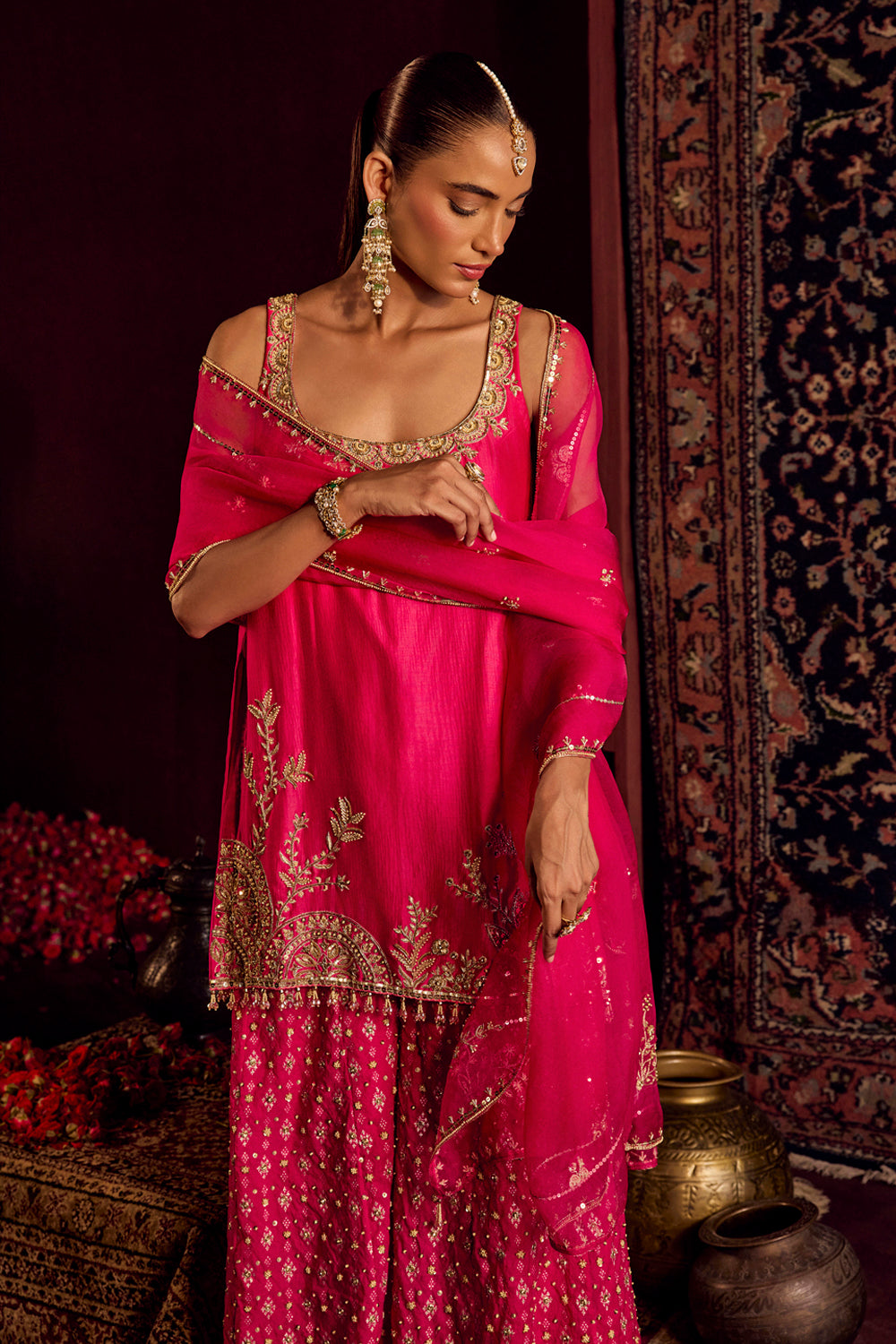 Rani Pink Sharara Set
