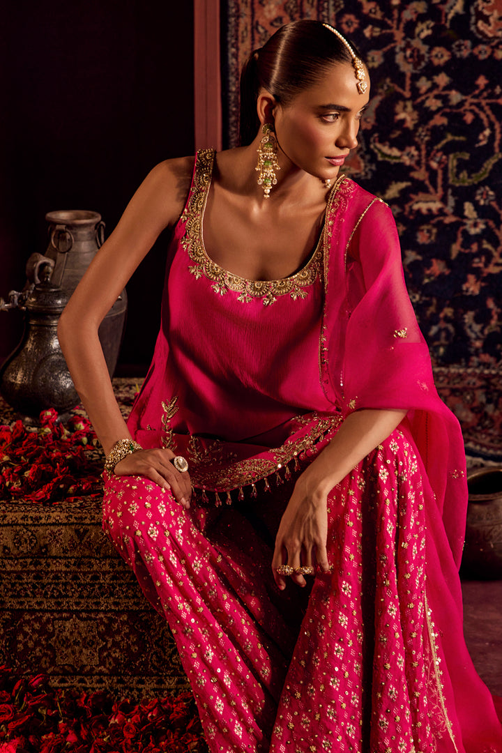 Rani Pink Sharara Set