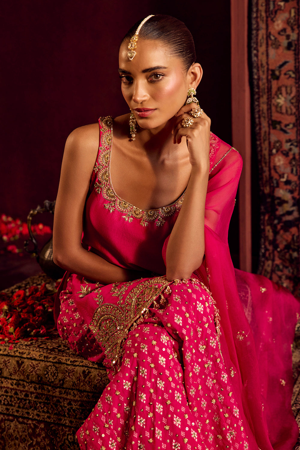 Rani Pink Sharara Set