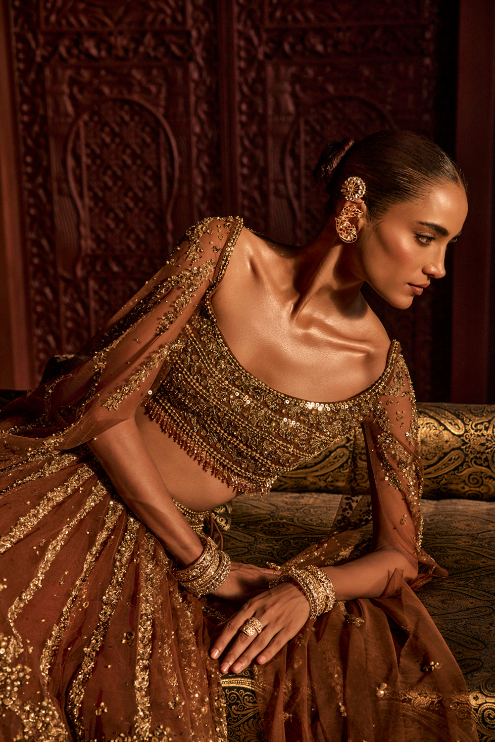 Mocha Goddess Lehenga Set