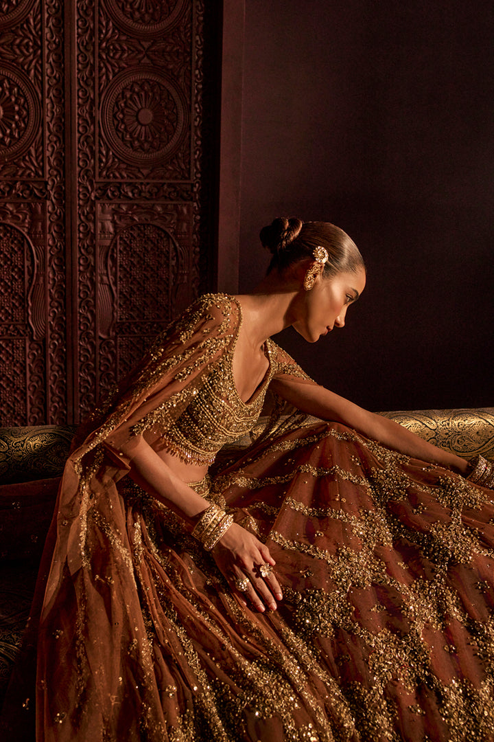 Mocha Goddess Lehenga Set