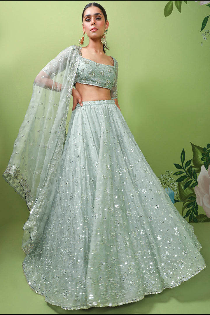 Sukhneett Wadhwa In Our Peridot Princess Lehenga Set