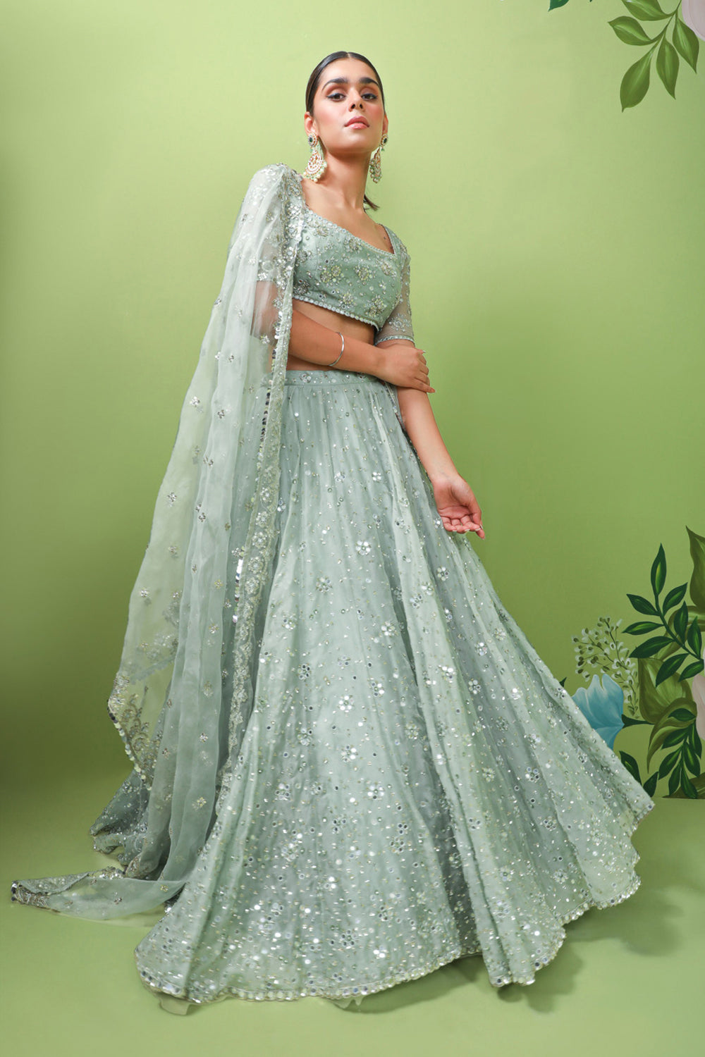 Sukhneett Wadhwa In Our Peridot Princess Lehenga Set