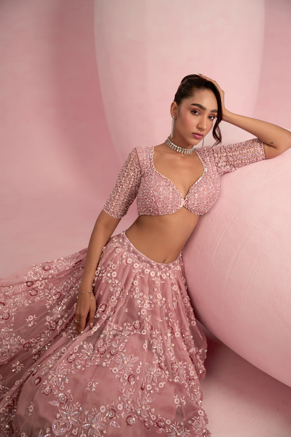 Blush Pink Lehenga Set
