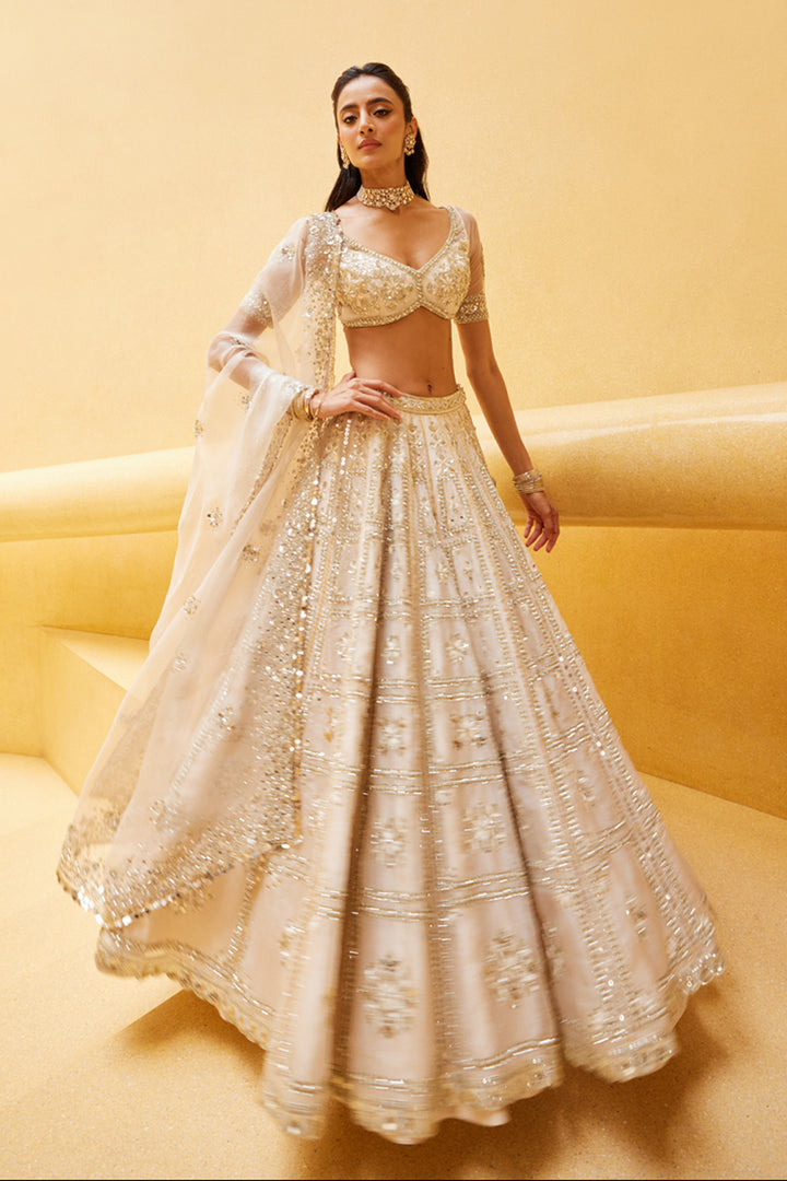 Off-White Bridal Lehenga Set