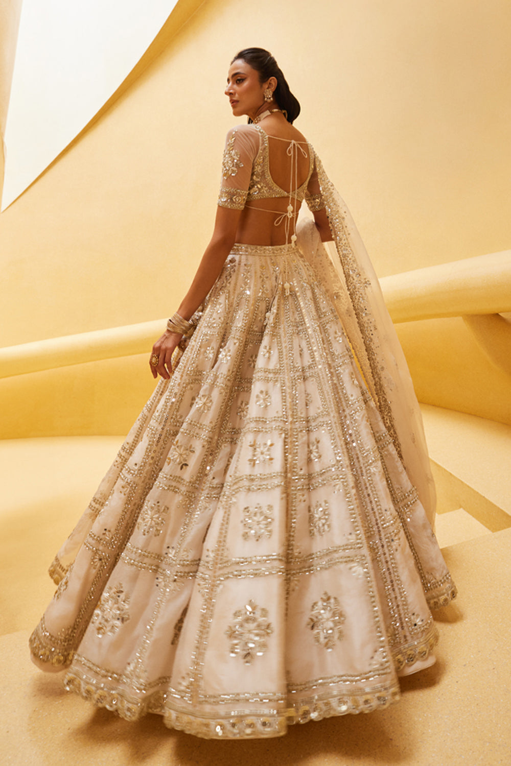 Off-White Bridal Lehenga Set