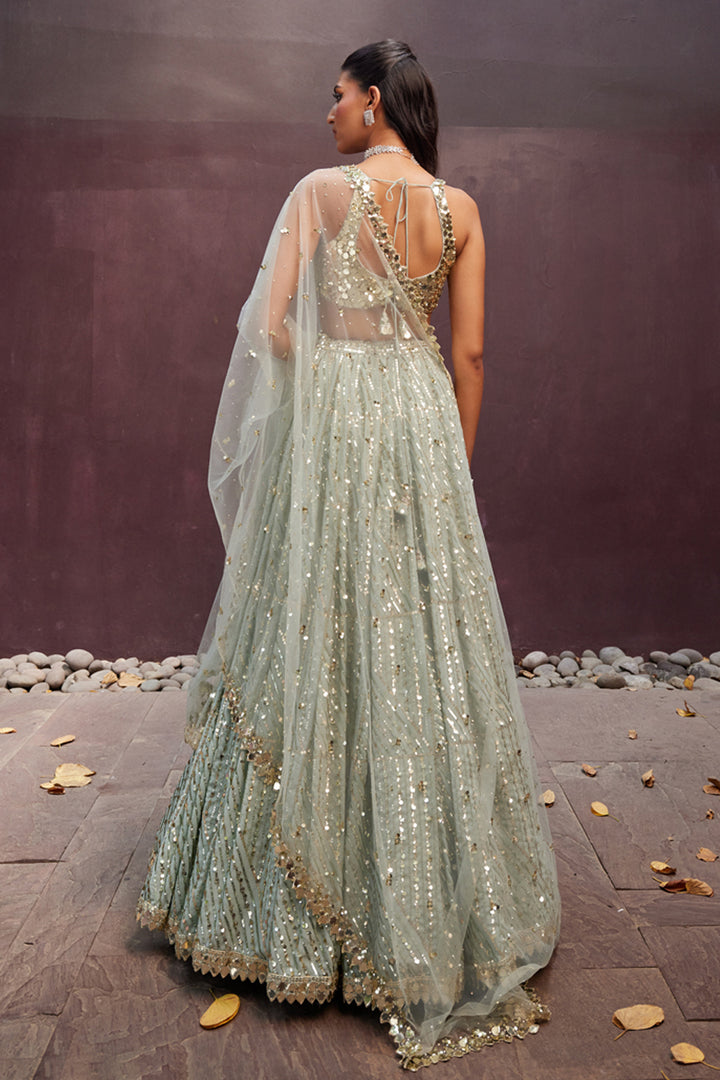 Mint Lehenga Set