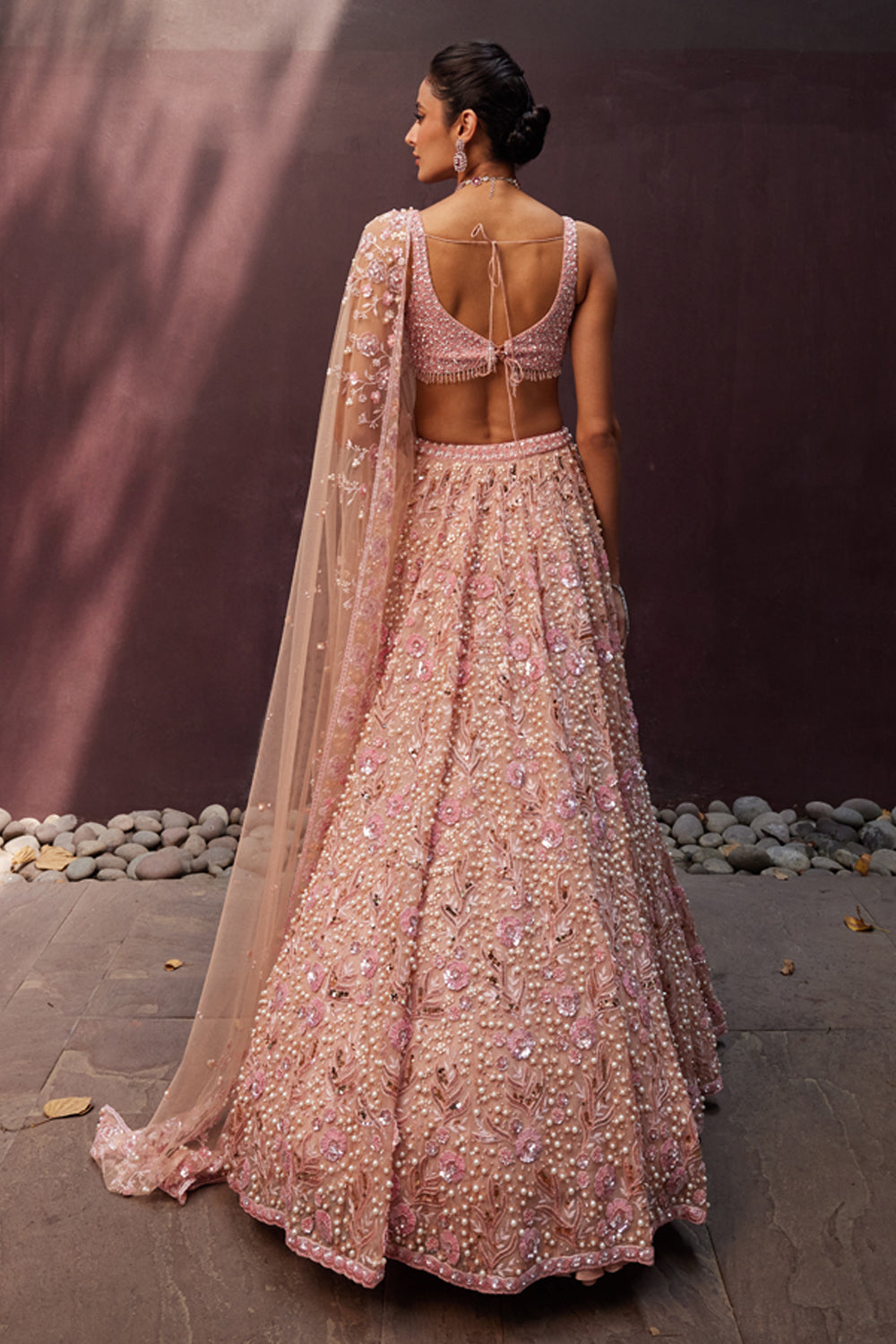 Blush Pink Bridal Lehenga Set