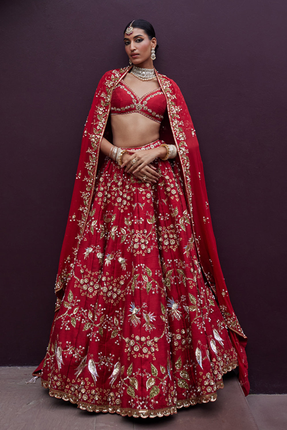 Red Bridal Lehenga Set