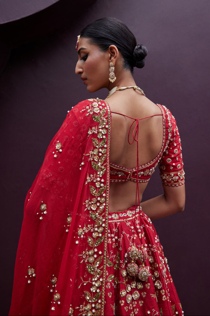 Red Bridal Lehenga Set