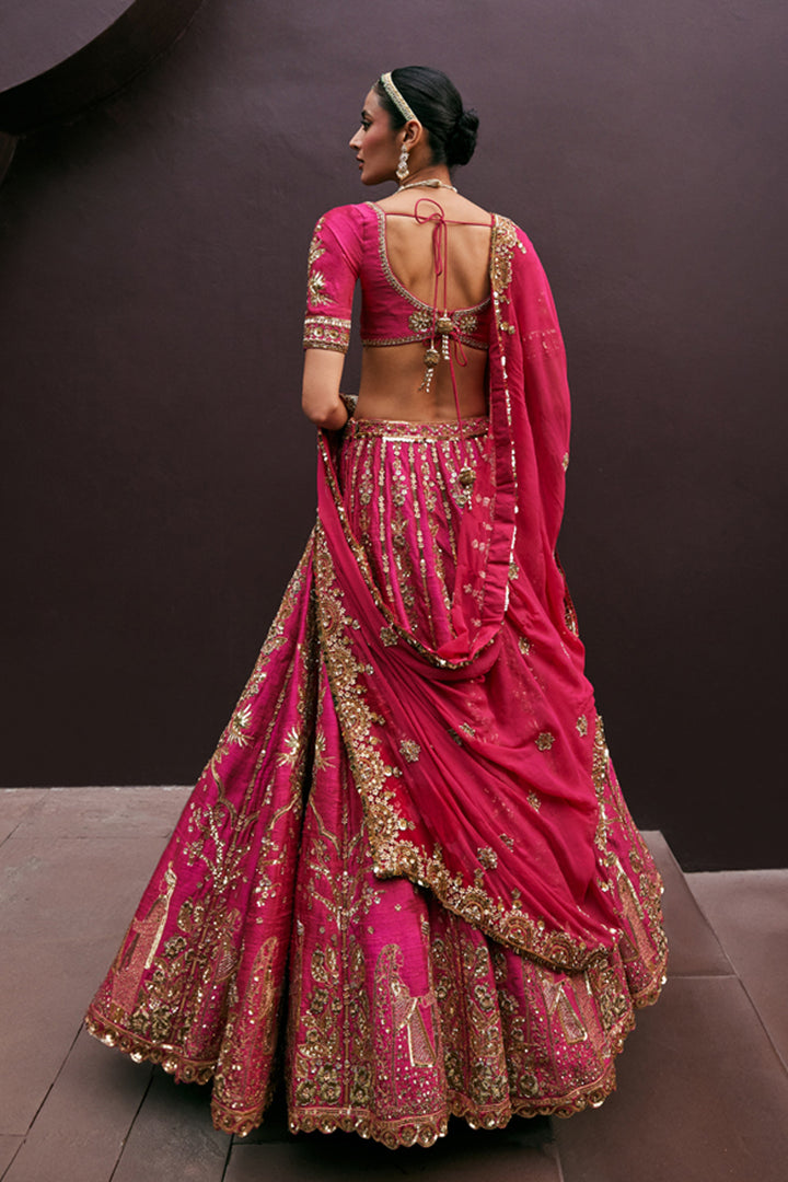 Rani Pink Bridal Lehenga Set