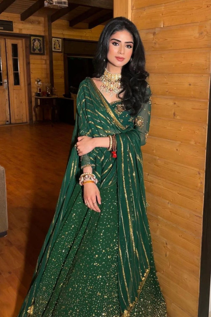 Atisha Pratap Singh In Our Green Mastaani Lehenga Set